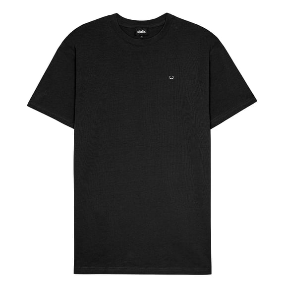 Dalix Lil Smile Heavyweight Soft Tee Short Sleeve Cotton Shirt Mens in Black S Small