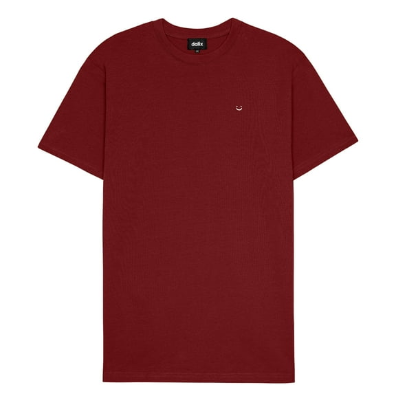 Dalix Lil Smile Heavyweight Soft Tee Short Sleeve Cotton Shirt Mens in Brick Red 3XL XXX-Large