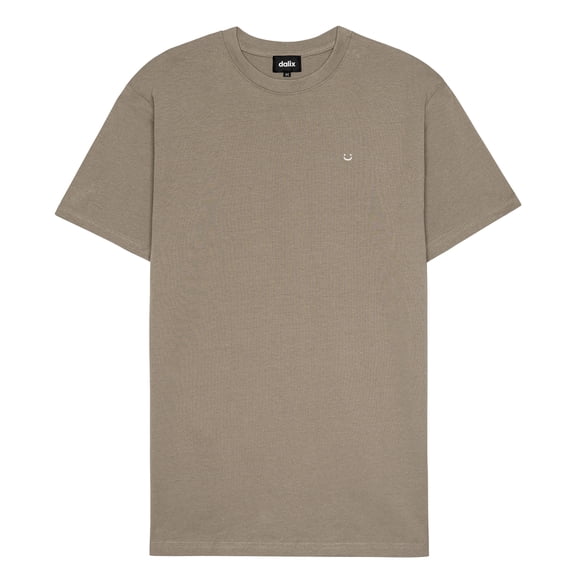 Dalix Lil Smile Heavyweight Soft Tee Short Sleeve Cotton Shirt Mens in Latte 2XL XX-Large