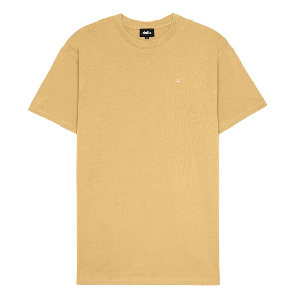 Dalix Lil Smile Heavyweight Soft Tee Short Sleeve Cotton Shirt Mens in Vin Gold 2XL XX-Large