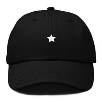 Dalix Lil Star Embroidered Cotton Cap Outdoor Dad Hat Womens in Black