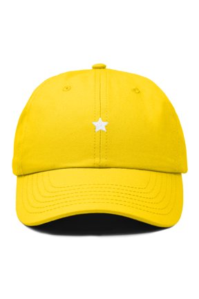 Lil Star Embroidered Cotton Cap Outdoor Dad Hat Womens in Gold