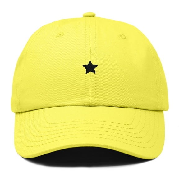 Dalix Lil Star Embroidered Cotton Cap Outdoor Dad Hat Womens in Yellow