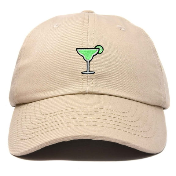 Dalix Margarita Embroidered Cap Cotton Baseball Cute Cool Dad Hat Womens in Khaki