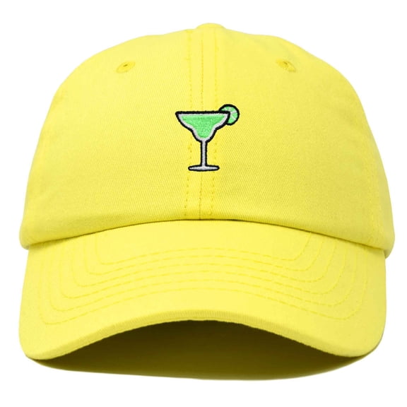 Dalix Margarita Embroidered Cap Cotton Baseball Cute Cool Dad Hat Womens in Yellow