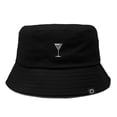 thumbnail image 1 of Dalix Martini Cotton Bucket Hat Lightweight Outdoor Travel Beach Everyday Womens in Black S Small, 1 of 5