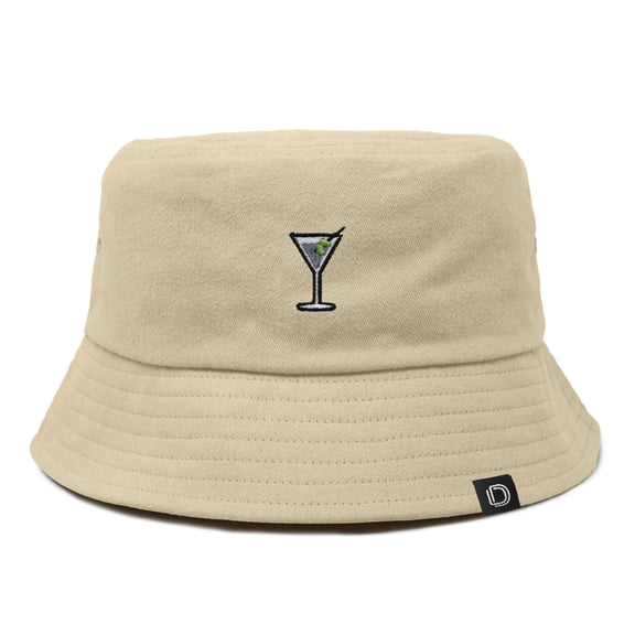 Dalix Martini Cotton Bucket Hat Lightweight Outdoor Travel Beach Everyday Womens in Sesame Beige L Large
