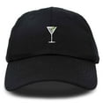 thumbnail image 1 of Dalix Martini Embroidered Cap Cotton Baseball Cute Cool Dad Hat Womens in Black, 1 of 5