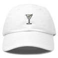thumbnail image 1 of Dalix Martini Embroidered Cap Cotton Baseball Cute Cool Dad Hat Womens in White, 1 of 5