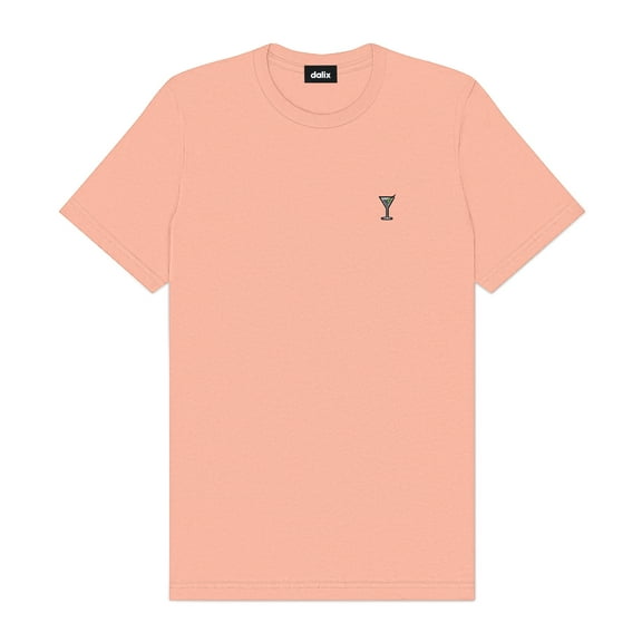 Dalix Martini Midweight Soft Tee Short Sleeve Cotton Summer T Shirt Mens in Sunset M Medium