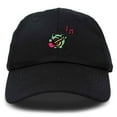thumbnail image 1 of Dalix Melody Frog Embroidered Womens Cotton Dad Hat Baseball Cap Adjustable in Black, 1 of 5
