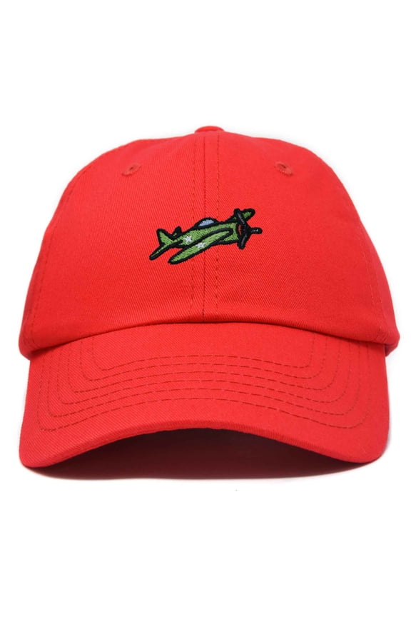 Military Plane Embroidered Cap Cotton Baseball Hat Airplane Jet Men in Red
