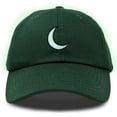 thumbnail image 1 of Dalix Moon Embroidered Crescent Astronomy Night Cotton Dad Hat Baseball Cap Adjustable Womens in Dark Green, 1 of 5
