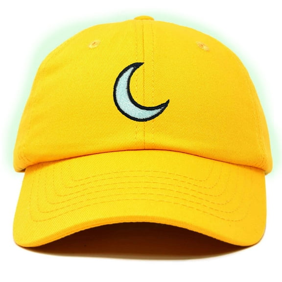 Dalix Moon Embroidered Crescent Astronomy Night Cotton Dad Hat Baseball Cap Adjustable Womens in Gold
