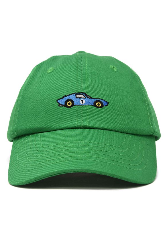 Muscle Car Embroidered Cap Cotton Baseball Summer Cool Dad Hat Mens in Kelly Green
