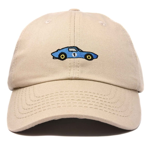 Dalix Muscle Car Embroidered Cap Cotton Baseball Summer Cool Dad Hat Mens in Khaki