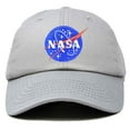 thumbnail image 1 of Dalix NASA Embroidered Mens Womens Cotton Dad Hat Baseball Cap Adjustable in Gray, 1 of 5