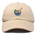 thumbnail image 1 of Dalix Noodle Embroidered Womens Ramen Cotton Dad Hat Baseball Cap Adjustable Womens in Khaki, 1 of 5