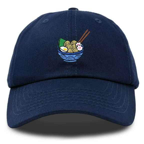 Dalix Noodle Embroidered Womens Ramen Cotton Dad Hat Baseball Cap Adjustable Womens in Navy Blue