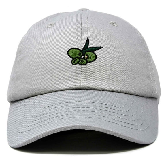Dalix Olive Embroidered Cap Cotton Baseball Cute Cool Dad Hat Womens in Gray