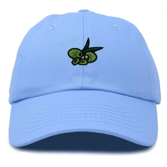 Dalix Olive Embroidered Cap Cotton Baseball Cute Cool Dad Hat Womens in Light Blue