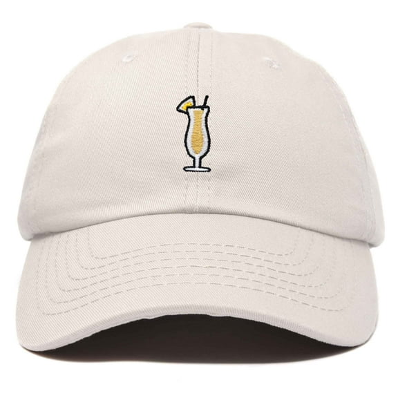 Dalix Pina Colada Embroidered Cap Cotton Baseball Cute Cool Dad Hat Womens in Beige