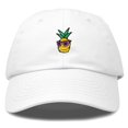 thumbnail image 1 of Dalix Pineapple Embroidered Cap Cotton Baseball Summer Cool Dad Hat Mens in White, 1 of 5