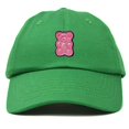 thumbnail image 1 of Dalix Pink Gummy Embroidered Cotton Dad Hat Baseball Cap Adjustable Womens in Kelly Green, 1 of 5