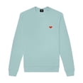 thumbnail image 1 of Dalix Pixel Heart Embroidered Fleece Crewneck Long Sleeve Sweatshirt Mens in Heather Blue Lagoon S Small, 1 of 5