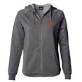 thumbnail image 1 of Dalix Pixel Heart Embroidered Fleece Zip Washed Hoodie Cold Fall Winter Women in Shadow 2XL XX-Large, 1 of 5