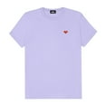 thumbnail image 1 of Dalix Pixel Heart Embroidered Lightweight Relaxed Jersey Tee Summer Cute Love Womens in Dark Lavender M Medium, 1 of 5