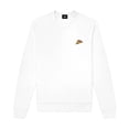 thumbnail image 1 of Dalix Pizza Embroidered Crewneck Fleece Sweatshirt Pullover Mens in White M Medium, 1 of 5