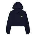 thumbnail image 1 of Dalix Pizza Embroidered Fleece Cropped Hoodie Cold Fall Winter Women in Navy Blue S Small, 1 of 5