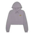 thumbnail image 1 of Dalix Pizza Embroidered Fleece Cropped Hoodie Cold Fall Winter Women in Storm Gray XL X-Large, 1 of 5