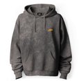 thumbnail image 1 of Dalix Pizza Embroidered Fleece Hoodie Mineral Wash Long Sleeve Sweatshirt Mens in Gray 2XL XX-Large, 1 of 5