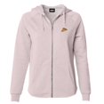thumbnail image 1 of Dalix Pizza Embroidered Fleece Zip Washed Hoodie Cold Fall Winter Women in Blush S Small, 1 of 5