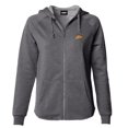 thumbnail image 1 of Dalix Pizza Embroidered Fleece Zip Washed Hoodie Cold Fall Winter Women in Shadow XS X-Small, 1 of 5