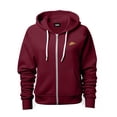 thumbnail image 1 of Dalix Pizza Embroidered Zip Hoodie Fleece Long Sleeve Pocket Warm Soft Mens in Maroon L Large, 1 of 5