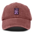 thumbnail image 1 of Dalix Purple Gummy Embroidered Cotton Dad Hat Baseball Cap Adjustable Womens in Washed Red, 1 of 5