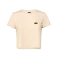 thumbnail image 1 of Dalix Rainbow Embroidered Cropped Flowy Soft Cotton Short Sleeve T Shirt Womens in Heather Dust S Small, 1 of 5
