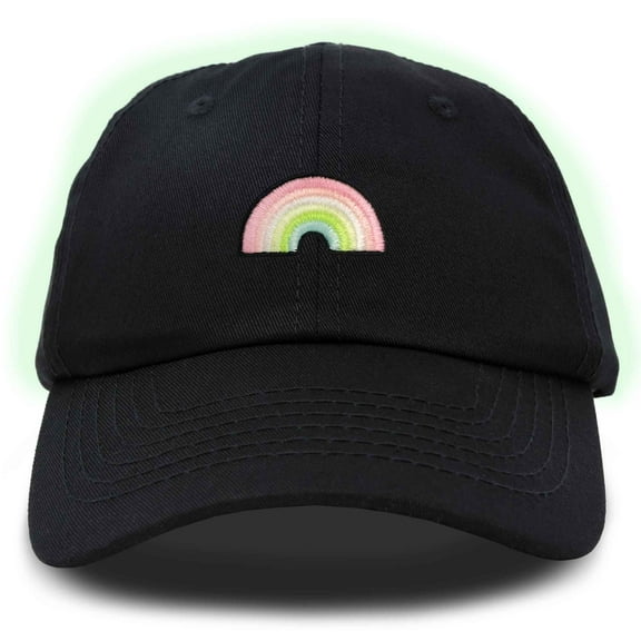 Dalix Robot Embroidered Glow in the Dark Retro Dad Hat Cotton Baseball Cap Adjustable Mens in Black