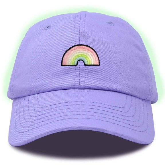 Dalix Robot Embroidered Glow in the Dark Retro Dad Hat Cotton Baseball Cap Adjustable Mens in Lavender