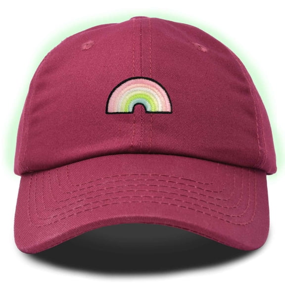 Dalix Robot Embroidered Glow in the Dark Retro Dad Hat Cotton Baseball Cap Adjustable Mens in Maroon