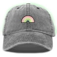 thumbnail image 1 of Dalix Robot Embroidered Glow in the Dark Retro Dad Hat Cotton Baseball Cap Adjustable Mens in Washed Black, 1 of 5