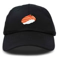 thumbnail image 1 of Dalix Salmon Nigiri Embroidered Sushi Cotton Dad Hat Baseball Cap Adjustable Womens in Black, 1 of 5