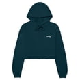 thumbnail image 1 of Dalix Salty Embroidery Fleece Hoodie Cropped Long Sleeve Drawstring Fall Spring Womens in Atlantic Green XL X-Large, 1 of 5