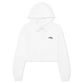 thumbnail image 1 of Dalix Salty Embroidery Fleece Hoodie Cropped Long Sleeve Drawstring Fall Spring Womens in White S Small, 1 of 5
