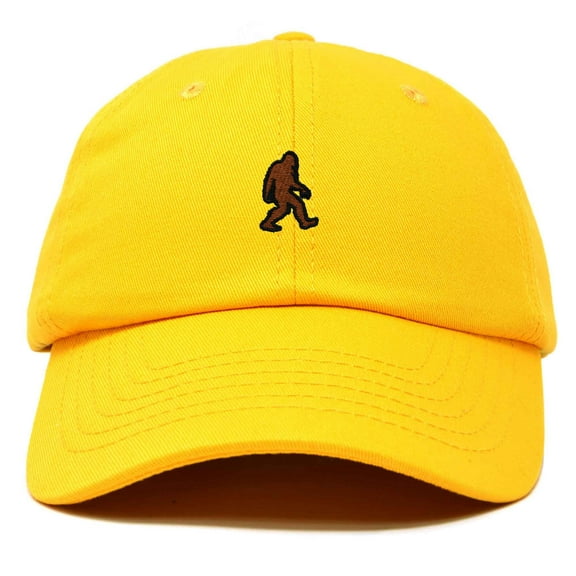 Dalix Sasquatch Embroidered Cap Cotton Baseball Summer Cool Dad Hat Mens in Gold