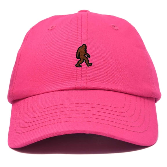 Dalix Sasquatch Embroidered Cap Cotton Baseball Summer Cool Dad Hat Mens in Hot Pink