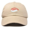 thumbnail image 1 of Dalix Shrimp Nigiri Embroidered Sushi Cotton Dad Hat Baseball Cap Adjustable Womens in Khaki, 1 of 5